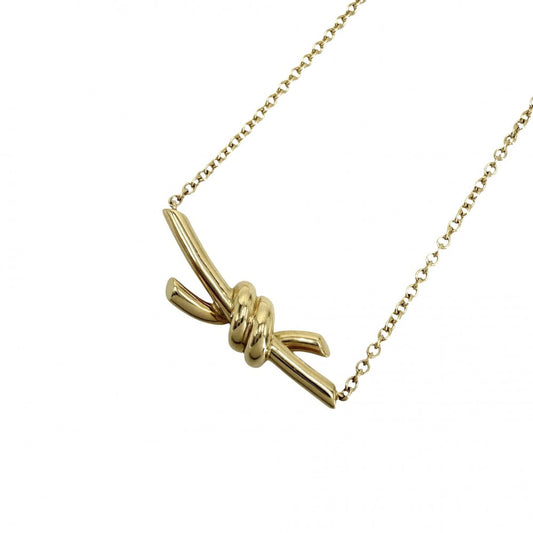TIFFANY&Co. ティファニー ネックレス ノット ジュエリー アクセサリー 18金YG Au750 K18イエローゴールド レディース 約3.9g【中古品】