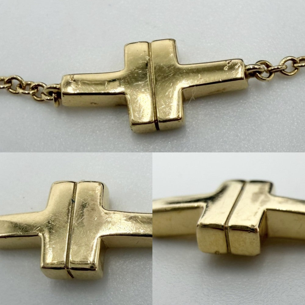 TIFFANY&Co. ティファニー ブレスレット T TWO アクセサリー ジュエリー Au750 18金YG K18イエローゴールド レディース 約2.9g【中古品】