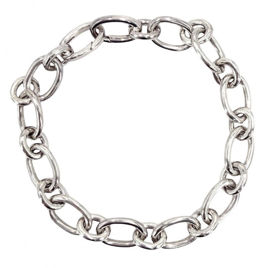 TIFFANY&Co. ティファニー ブレスレット ラウンドチェーンリンク ジュエリー アクセサリー シルバー925 ユニセックス 約19.9g【中古品】