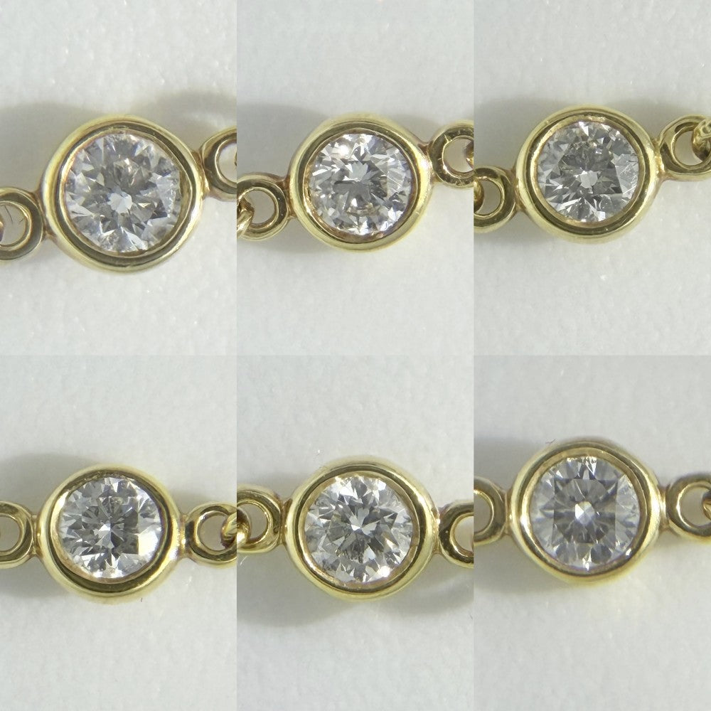 TIFFANY&Co. ティファニー ブレスレット エルサペレッティ バイザヤード アクセサリー ジュエリー 6P 18金YG Au750 K18イエローゴールド ダイヤモンド レディース 約1.4g【中古品】