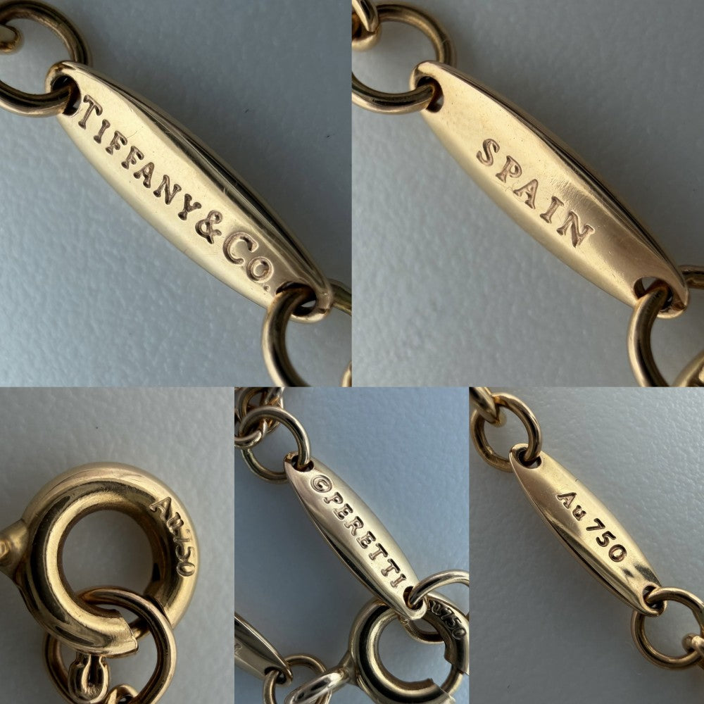 TIFFANY&Co. ティファニー ブレスレット エルサ・ペレッティ オープンハート アクセサリー ジュエリー K18ピンクゴールド レディース 約3.6g【中古品】