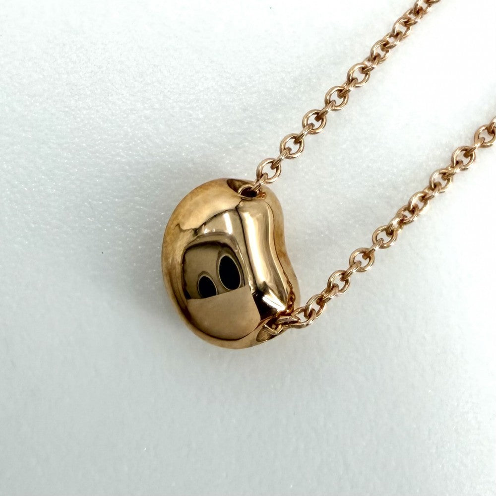 TIFFANY&Co. ティファニー ネックレス エルサペレッティ ビーン 18金PG Au750 ジュエリー アクセサリー K18ピンクゴールド レディース 約2.0g【中古品】