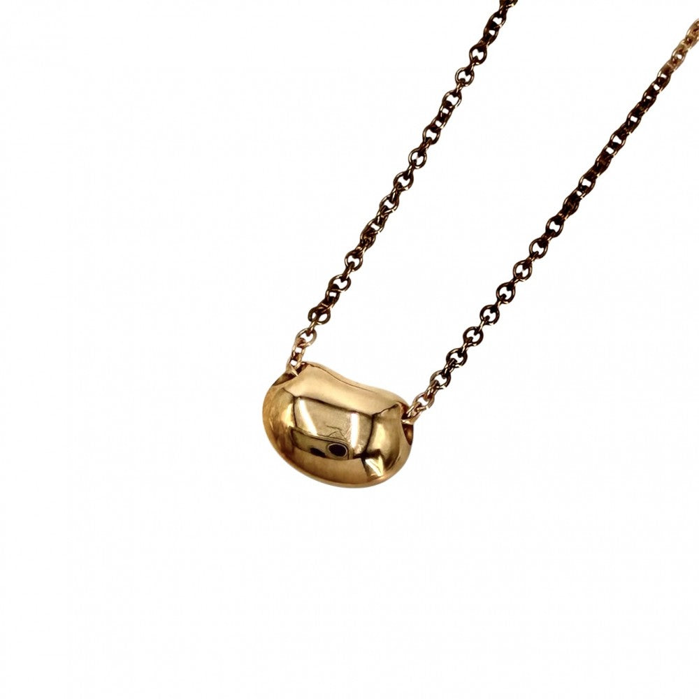 TIFFANY&Co. ティファニー ネックレス エルサペレッティ ビーン 18金PG Au750 ジュエリー アクセサリー K18ピンクゴールド レディース 約2.0g【中古品】