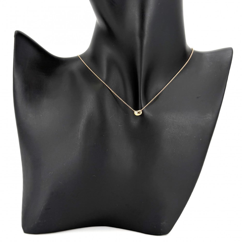 TIFFANY&Co. ティファニー ネックレス エルサペレッティ ビーン 18金PG Au750 ジュエリー アクセサリー K18ピンクゴールド レディース 約2.0g【中古品】