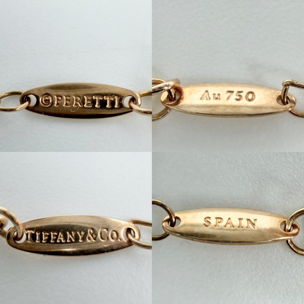 TIFFANY&Co. ティファニー ネックレス エルサペレッティ ビーン 18金PG Au750 ジュエリー アクセサリー K18ピンクゴールド レディース 約2.0g【中古品】