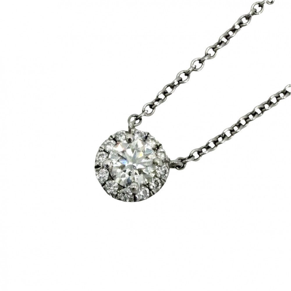 TIFFANY&Co. ティファニー ネックレス ソレスト ジュエリー アクセサリー Pt950プラチナ ダイヤモンド レディース 約2.8g【中古品】