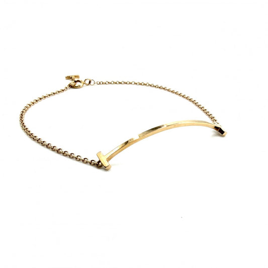 TIFFANY&Co. ティファニー ブレスレット Tスマイル アクセサリー ジュエリー Au750 18金PG K18ピンクゴールド レディース 約2.6g【中古品】
