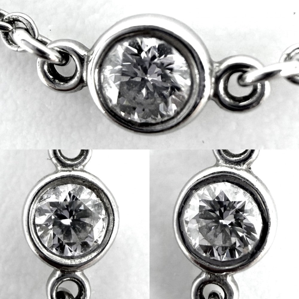 TIFFANY&Co. ティファニー ブレスレット エルサペレッティ バイザヤード アクセサリー ジュエリー 3Pダイヤ Pt950プラチナ ダイヤモンド レディース 約1.5g【中古品】