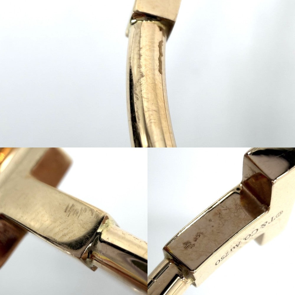 TIFFANY&Co. ティファニー バングル ティファニーT ワイヤーブレスレット アクセサリー ジュエリー Au750 18金PG K18ピンクゴールド レディース 約8.6g【中古品】