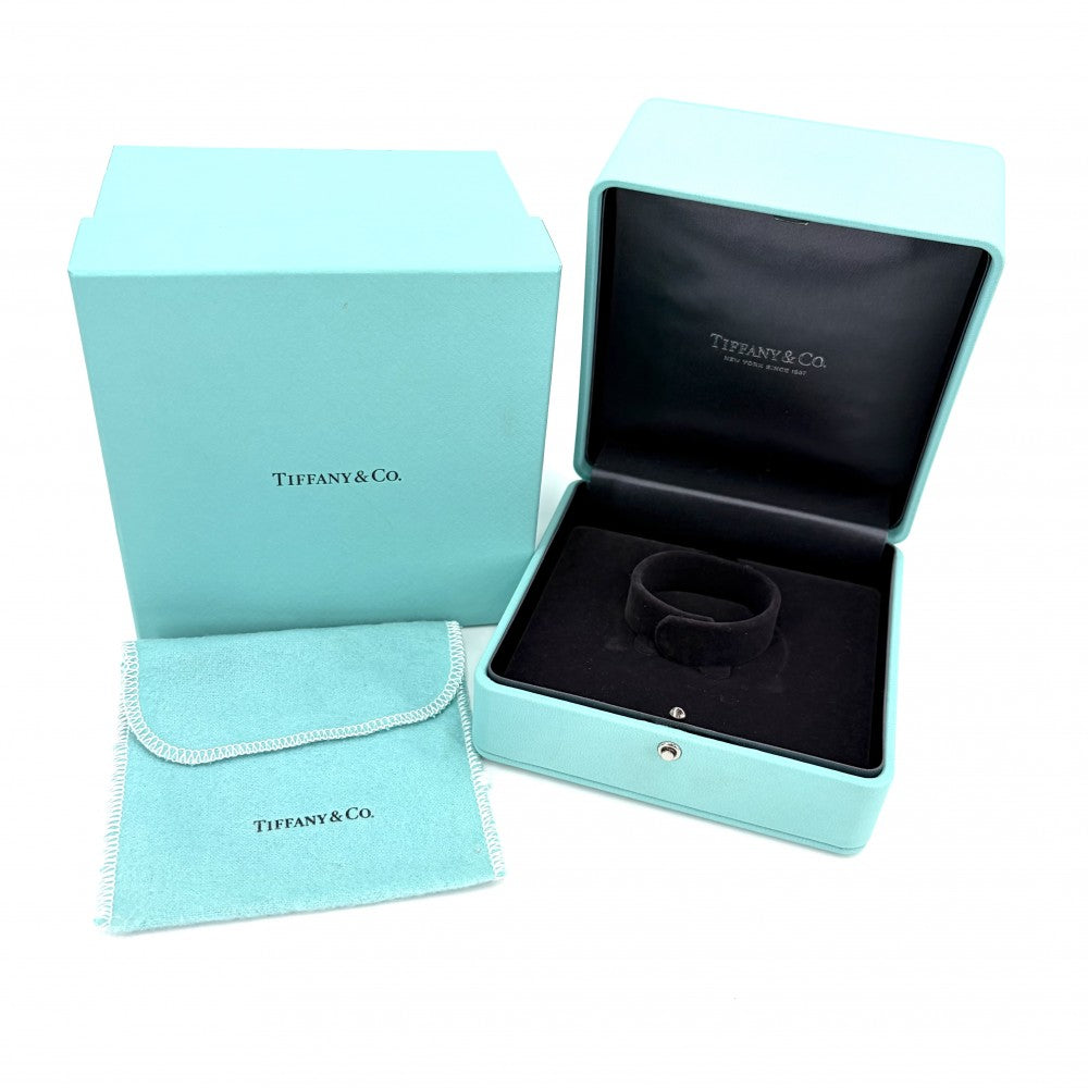 TIFFANY&Co. ティファニー バングル ティファニーT ワイヤーブレスレット アクセサリー ジュエリー Au750 18金PG K18ピンクゴールド レディース 約8.6g【中古品】
