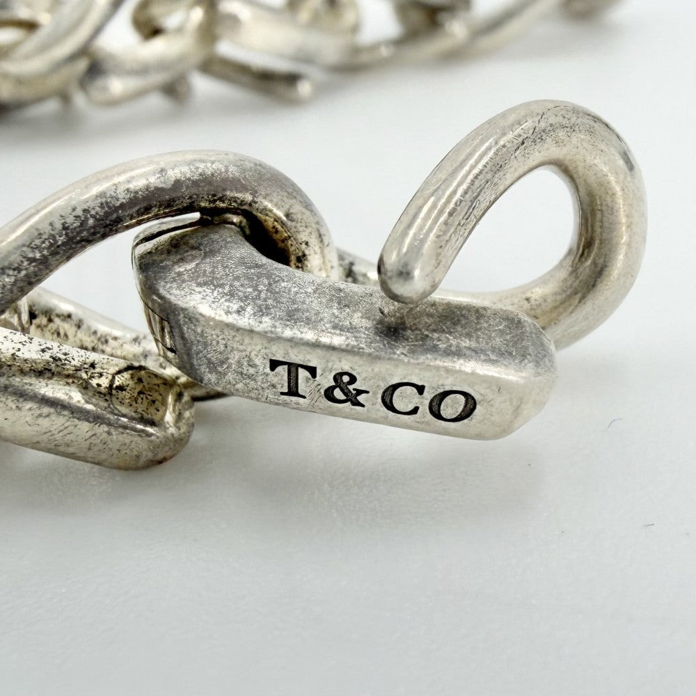 TIFFANY&Co. ティファニー ブレスレット フォージ ミディアムリンク ジュエリー アクセサリー シルバー925 メンズ 約40.3g【中古品】