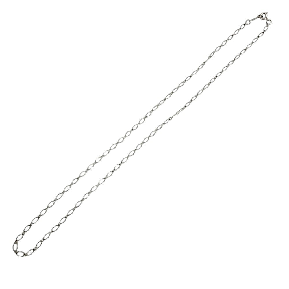 TIFFANY&Co. ティファニー ネックレス オーバルリンク チェーン ジュエリー アクセサリー 18金WG Au750 K18ホワイトゴールド シルバー金具 レディース 約3.0g【中古品】