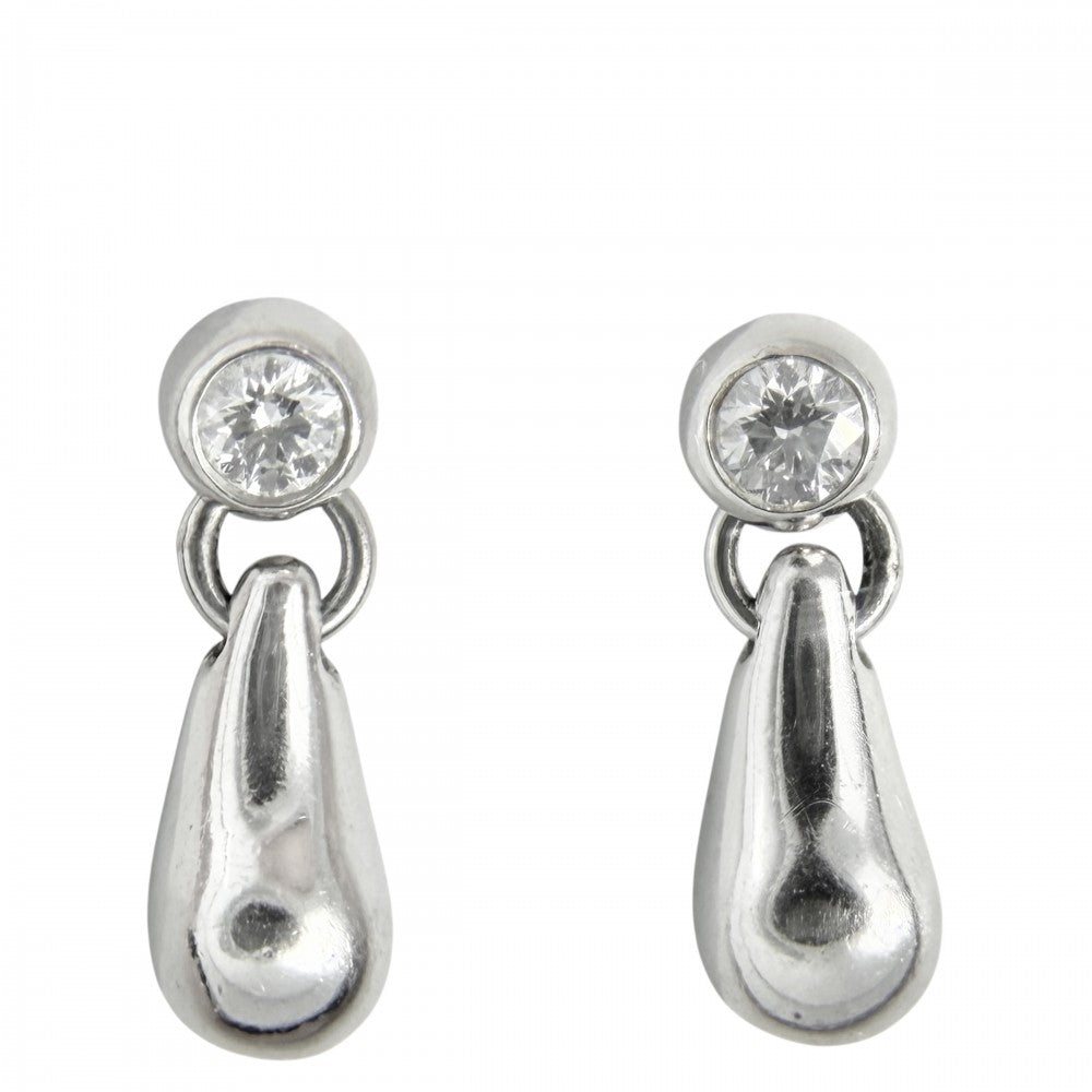 TIFFANY&Co. ティファニー ピアス ピアスセット エルサペレッティ ティアドロップ スウィング ジュエリー アクセサリー Pt950プラチナ ダイヤモンド レディース 約5.1g【中古品】