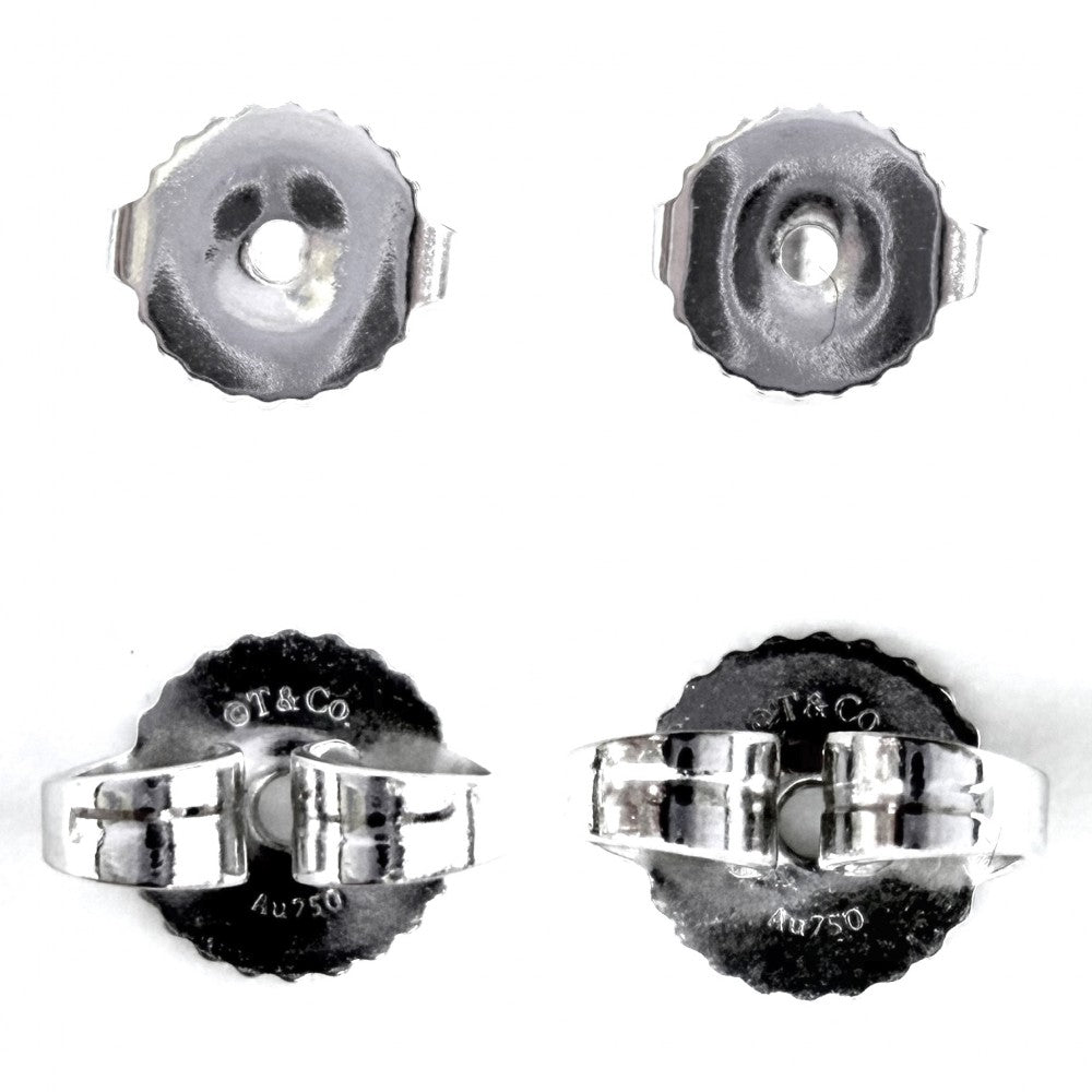 【開店SALE】 TIFFANY&Co. ティファニー ピアス ティファニー T サークル ピアス ジュエリー アクセサリー Au750 18金WG K18ホワイトゴールド ターコイズ ブルー 青 シルバー レディース 約4.4g【中古品】
