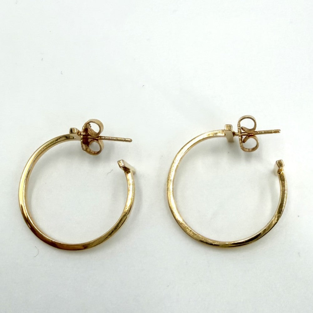 TIFFANY&Co. ティファニー ピアス ティファニーT ワイヤー フープ ピアス ミディアム アクセサリー ジュエリー 18金YG Au750 K18イエローゴールド 60011241 レディース 約4.7g【中古品】