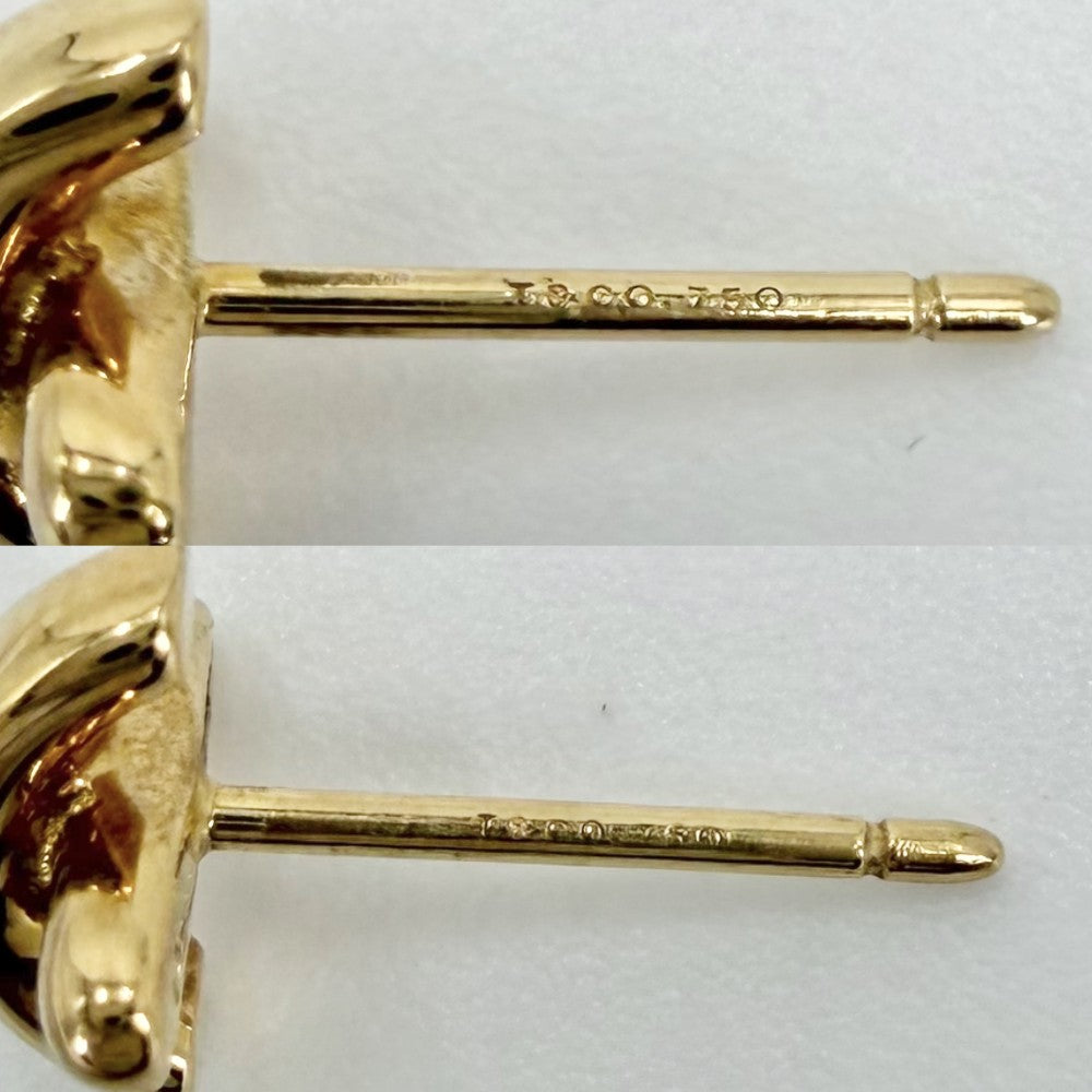 TIFFANY&Co. ティファニー ピアス パロマピカソ クロスステッチ ジュエリー アクセサリー 18金YG Au750 K18イエローゴールド レディース 約2.9g【中古品】
