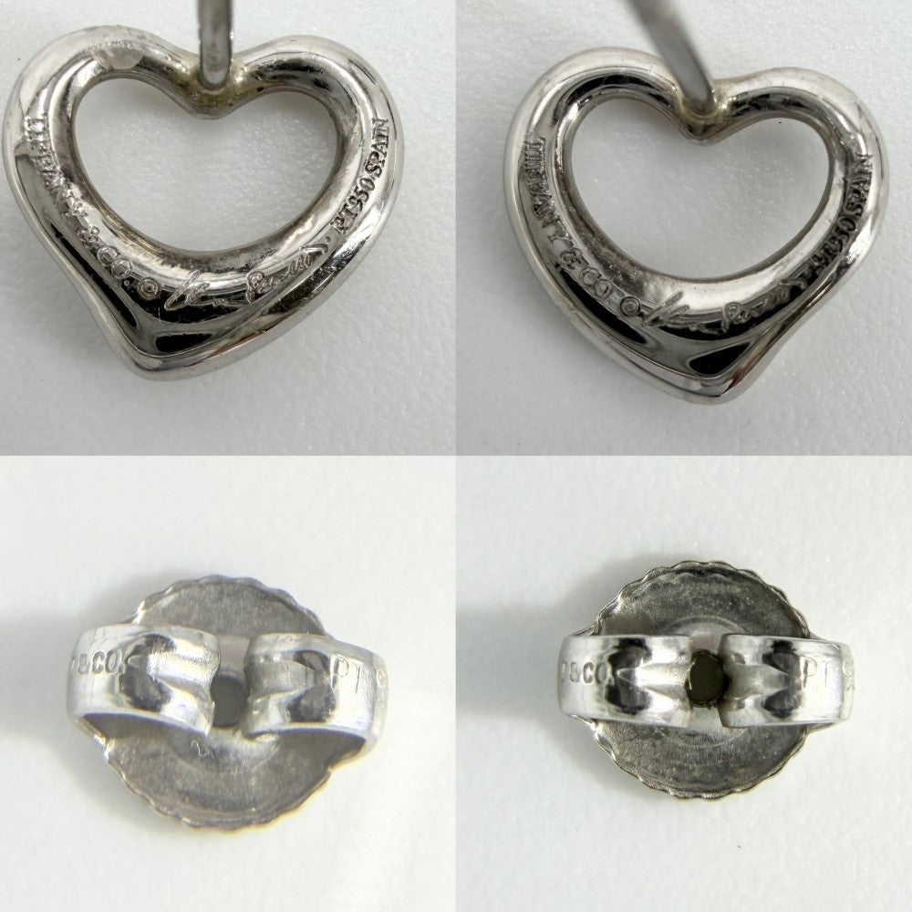 TIFFANY&Co. ティファニー ピアス エルサ・ペレッティ オープン ハート スタッド ピアス ジュエリー アクセサリー Pt950プラチナ レディース 約3.7g【中古品】