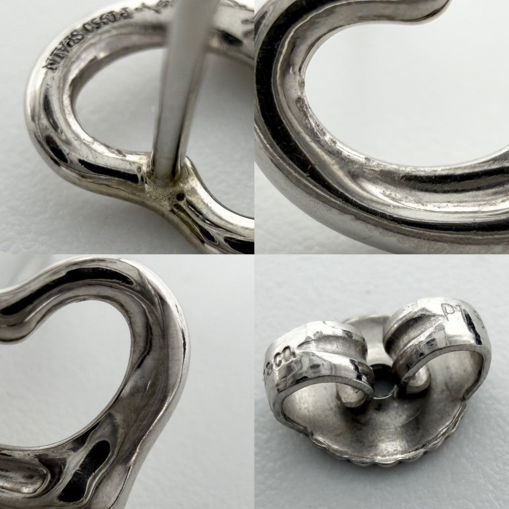 TIFFANY&Co. ティファニー ピアス エルサ・ペレッティ オープン ハート スタッド ピアス ジュエリー アクセサリー Pt950プラチナ レディース 約3.7g【中古品】