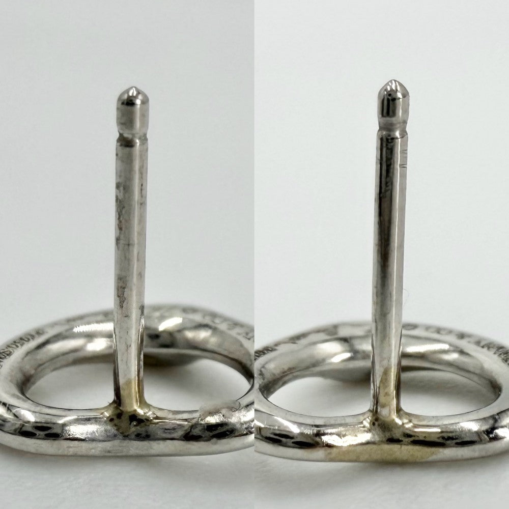 TIFFANY&Co. ティファニー ピアス エルサ・ペレッティ オープン ハート スタッド ピアス ジュエリー アクセサリー Pt950プラチナ レディース 約3.7g【中古品】