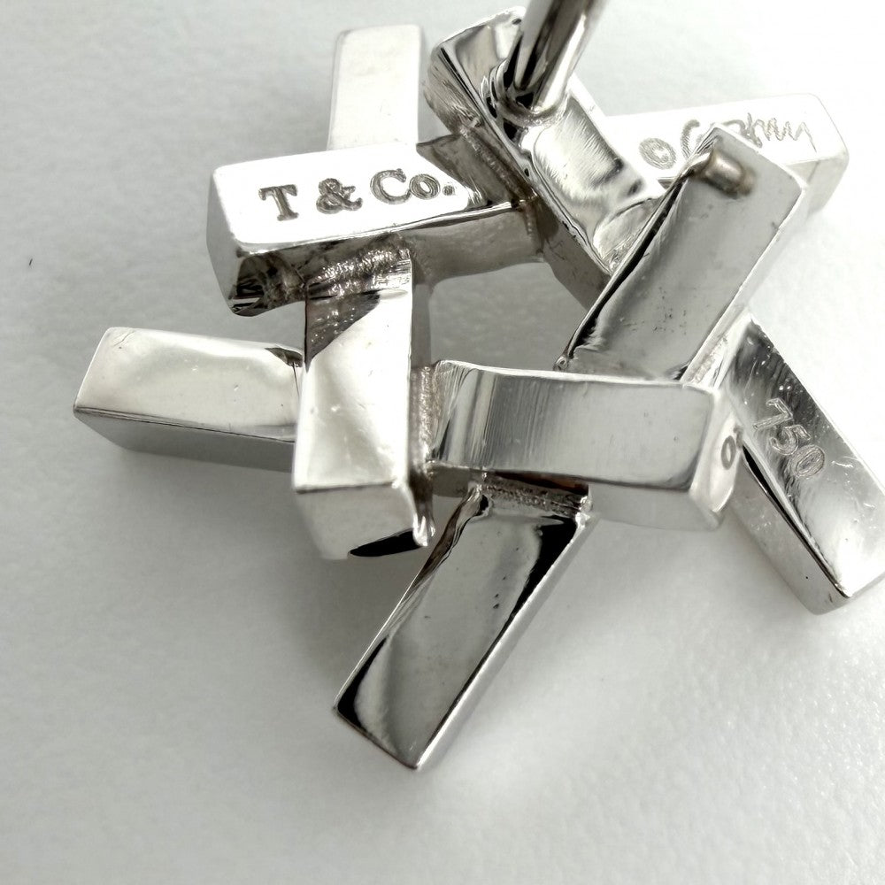 TIFFANY&Co. ティファニー ピアス フランクゲーリー アクシス ジュエリー アクセサリー 18金WG Au750 K18ホワイトゴールド ダイヤモンド レディース 約5.2g【中古品】