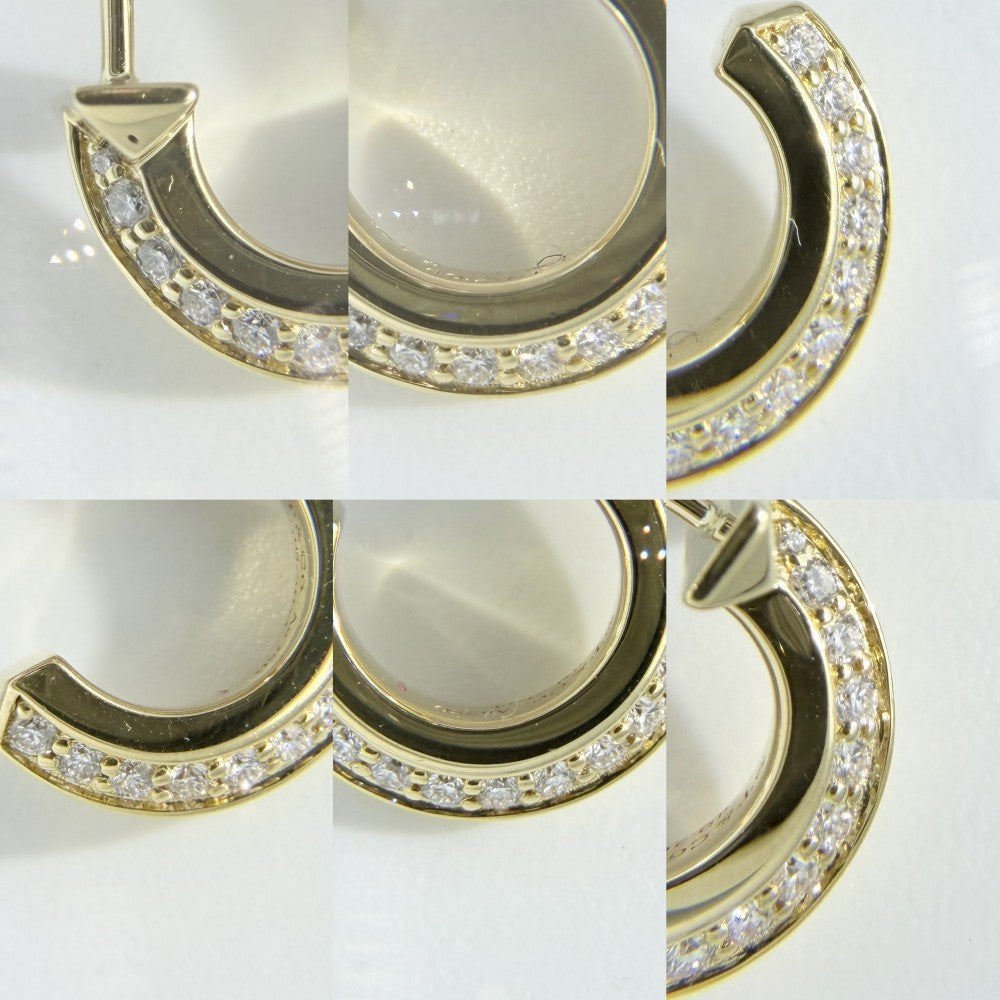 TIFFANY&Co. ティファニー ピアス ティファニーT T ワン フープ ピアス アクセサリー ジュエリー 18金YG Au750 K18イエローゴールド ダイヤモンド合計0.40ct 69783015 レディース 約7.0g【中古品】