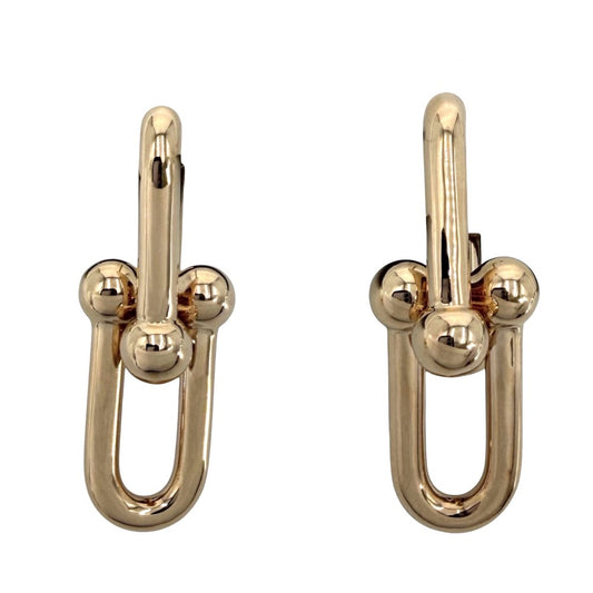 TIFFANY&Co. ティファニー ピアス ハードウェア ラージリンク ジュエリー アクセサリー Au750 18金PG K18ピンクゴールド レディース 約11.3g【中古品】