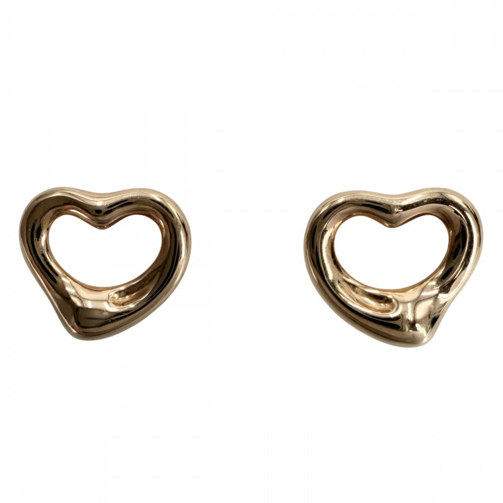 TIFFANY&Co. ティファニー ピアス エルサ・ペレッティ オープン ハート スタッド ピアス ジュエリー アクセサリー 18金PG Au750 K18ピンクゴールド レディース 約2.8g【中古品】