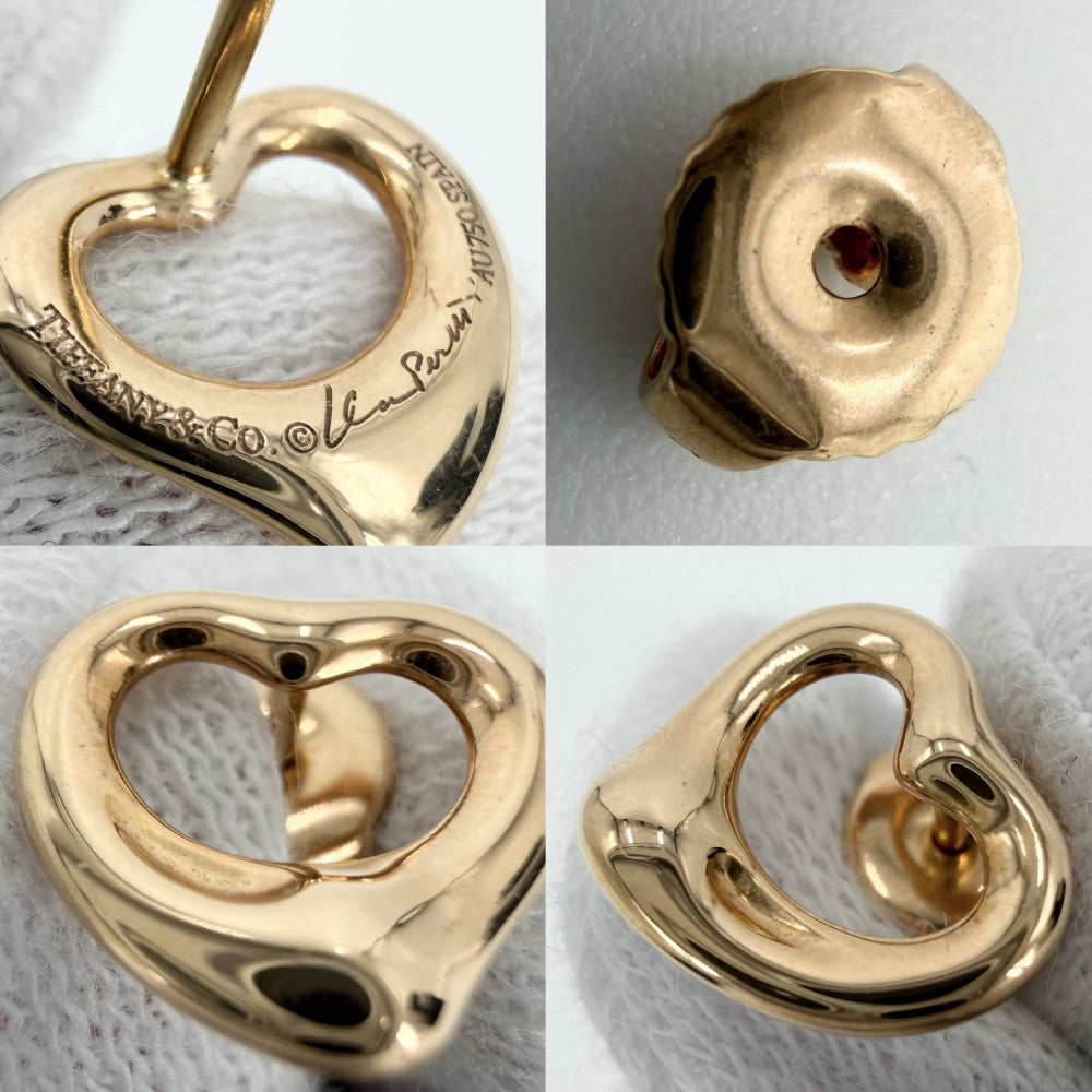 TIFFANY&Co. ティファニー ピアス エルサ・ペレッティ オープン ハート スタッド ピアス ジュエリー アクセサリー 18金PG Au750 K18ピンクゴールド レディース 約2.8g【中古品】