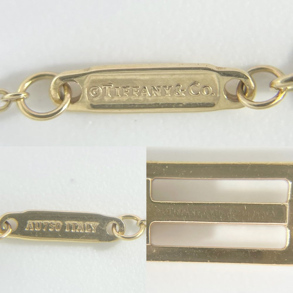 TIFFANY&Co. ティファニー ネックレス T トゥー オープン バーティカル バー ペンダント ジュエリー アクセサリー 18金YG Au750 K18イエローゴールド ダイヤモンド レディース 約4.2g【中古品】