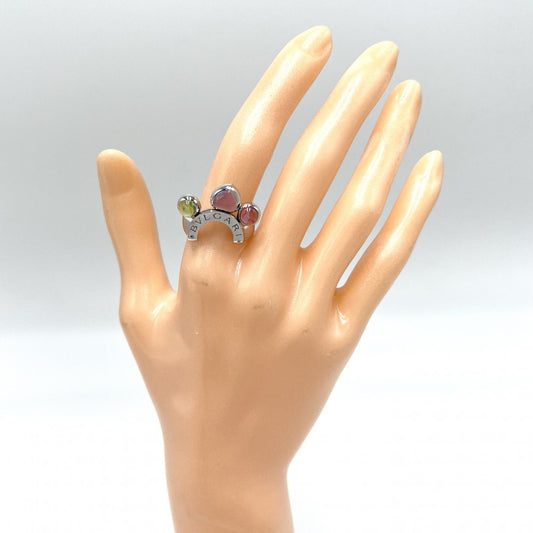 BVLGARI ブルガリ 指輪 アレグラリング ジュエリー アクセサリー Au750 18金WG K18ホワイトゴールド アメジスト 約11.5号 マルチカラー レディース 約9.0g【中古品】