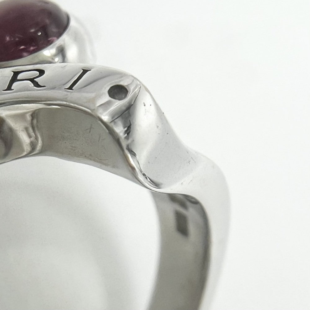 【開店SALE】 BVLGARI ブルガリ 指輪 アレグラリング ジュエリー アクセサリー Au750 18金WG K18ホワイトゴールド アメジスト 約11.5号 マルチカラー レディース 約9.0g【中古品】