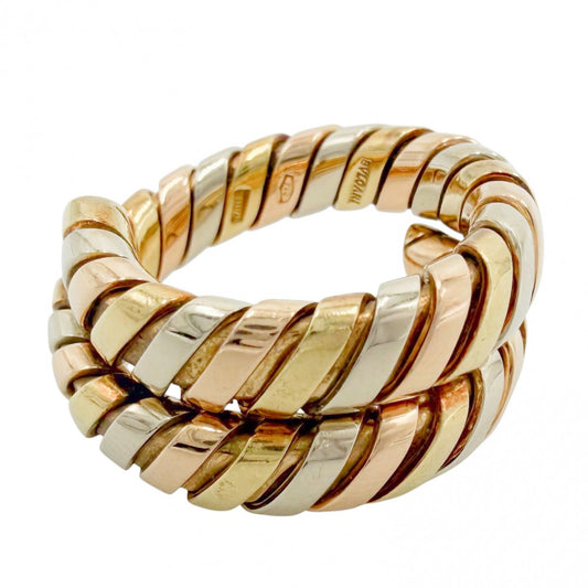 BVLGARI ブルガリ 指輪 リング トゥボガス ジュエリー アクセサリー Au750 18金 K18イエローゴールド K18ホワイトゴールド K18ピンクゴールド 約10号 レディース 約9.7g【中古品】
