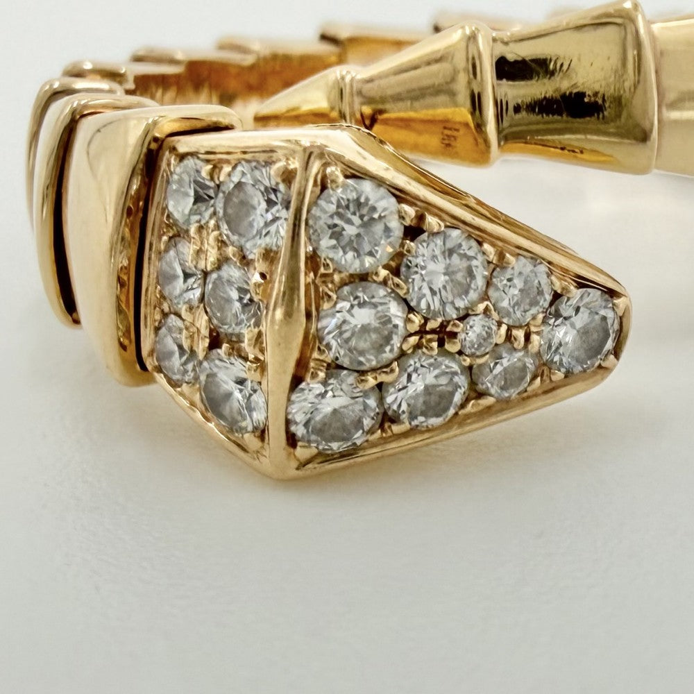 BVLGARI ブルガリ 指輪 セルペンティ ヴァイパー ジュエリー アクセサリー リング XL Au750 18金PG K18ピンクゴールド ダイヤモンド0.53ct ゴールド レディース 約9.9g【中古品】