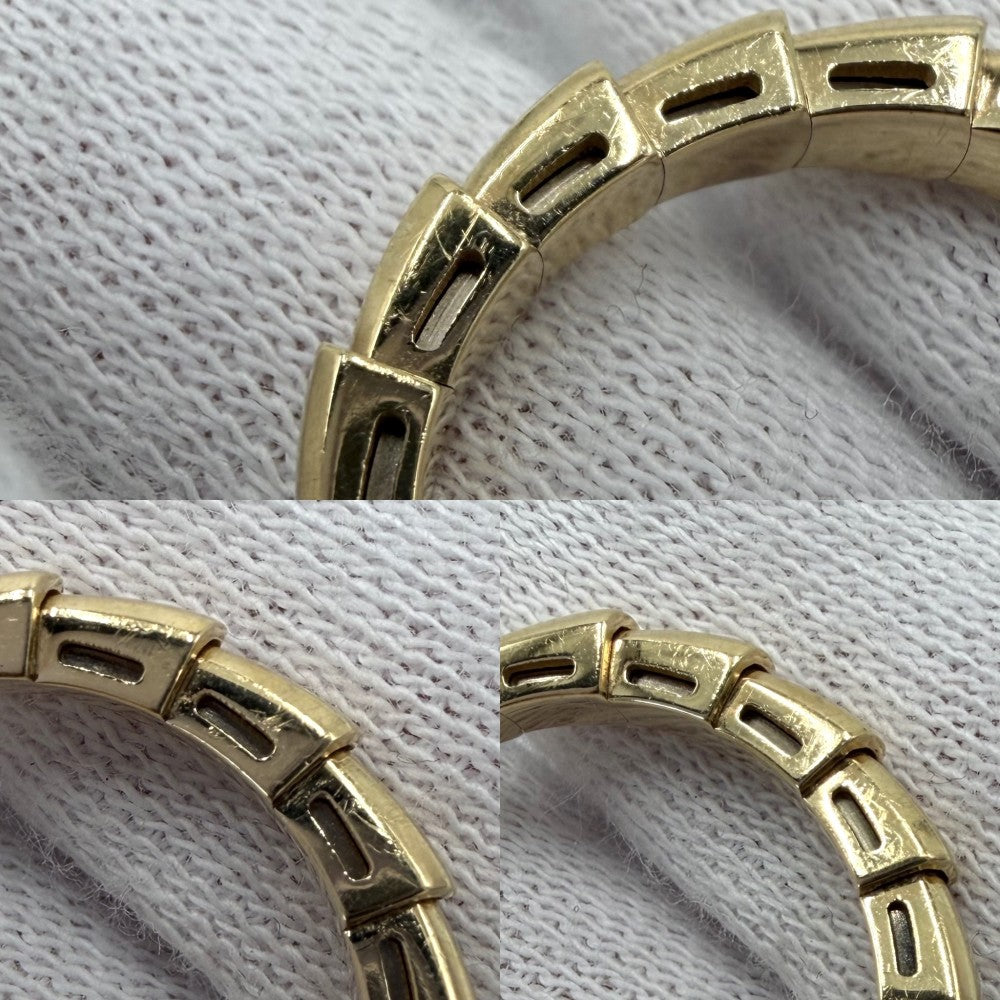BVLGARI ブルガリ 指輪 セルペンティ ヴァイパー ジュエリー アクセサリー リング Au750 18金YG K18イエローゴールド ダイヤモンド0.14ct 約17号 レディース 約7.5g【中古品】