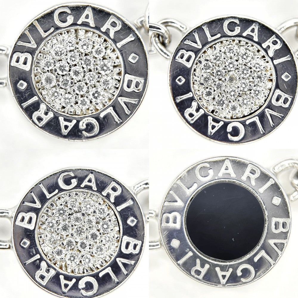 BVLGARI ブルガリ ネックレス ブルガリブルガリ リバーシブル パヴェダイヤ アクセサリー 18金WG 750 ジュエリー K18ホワイトゴールド ダイヤモンド レディース 約31.7g【中古品】