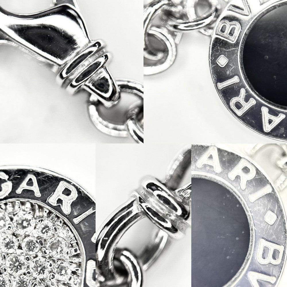 BVLGARI ブルガリ ネックレス ブルガリブルガリ リバーシブル パヴェダイヤ アクセサリー 18金WG 750 ジュエリー K18ホワイトゴールド ダイヤモンド レディース 約31.7g【中古品】