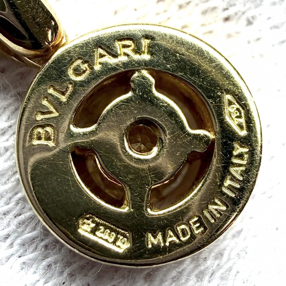 BVLGARI ブルガリ ネックレス ブルガリブルガリ 1Pダイヤ ジュエリー アクセサリー 18金YG Au750 K18イエローゴールド ダイヤモンド レディース 約8.4g【中古品】