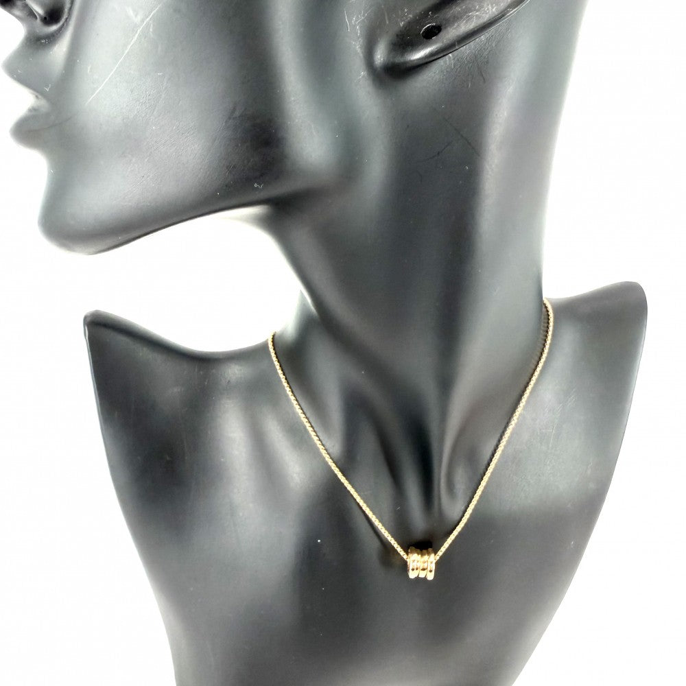 【開店SALE】 BVLGARI ブルガリ ネックレス B-zero1 ビーゼロワン　ミニ ペンダント アクセサリー 18金PG 750 ジュエリー K18ピンクゴールド レディース 約7.6g【中古品】