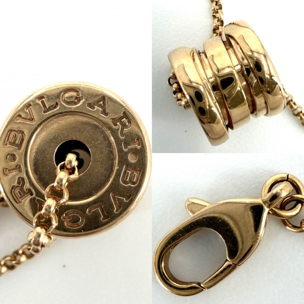 【開店SALE】 BVLGARI ブルガリ ネックレス B-zero1 ビーゼロワン　ミニ ペンダント アクセサリー 18金PG 750 ジュエリー K18ピンクゴールド レディース 約7.6g【中古品】