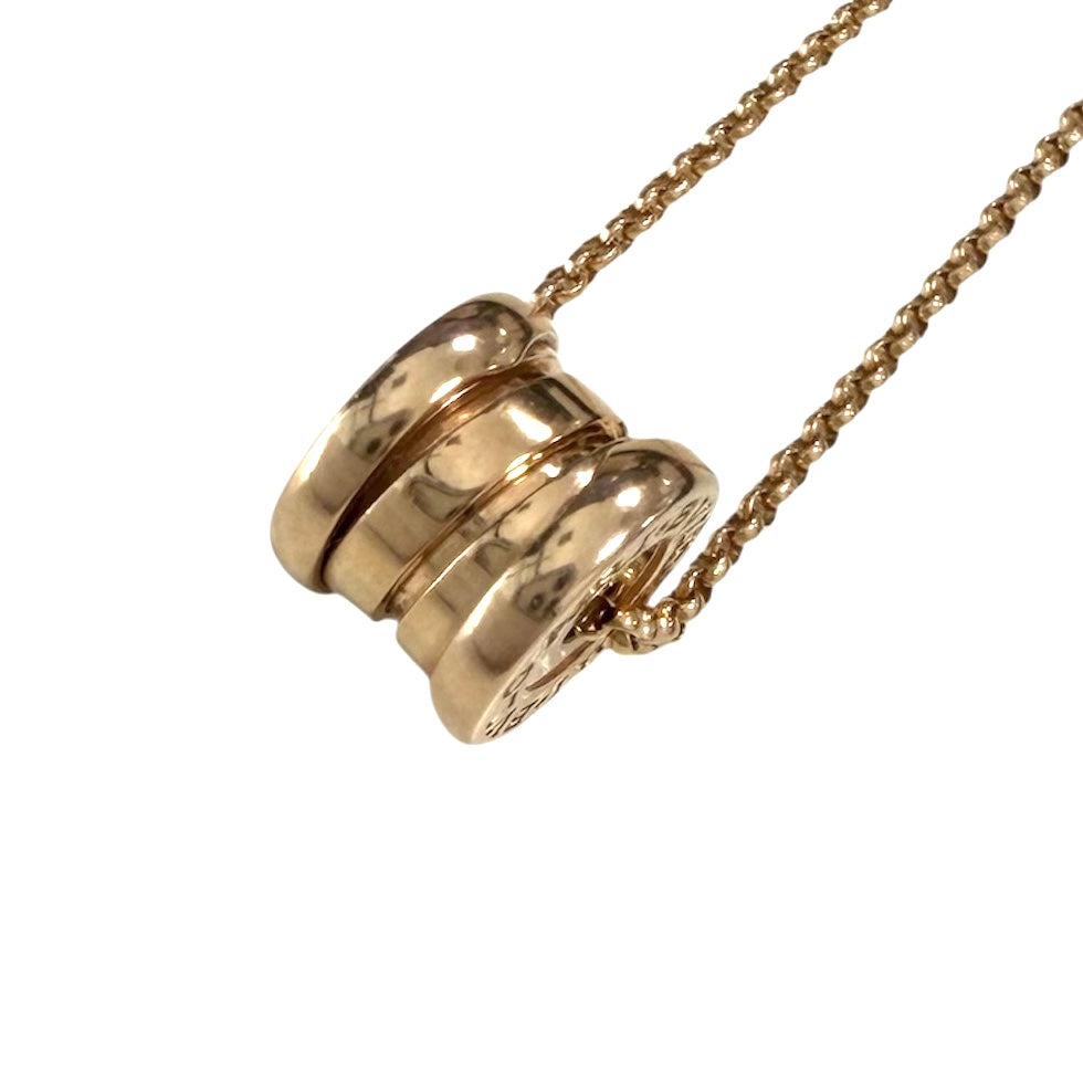 【開店SALE】 BVLGARI ブルガリ ネックレス B-zero1 ビーゼロワン　ミニ ペンダント アクセサリー 18金PG 750 ジュエリー K18ピンクゴールド レディース 約7.6g【中古品】