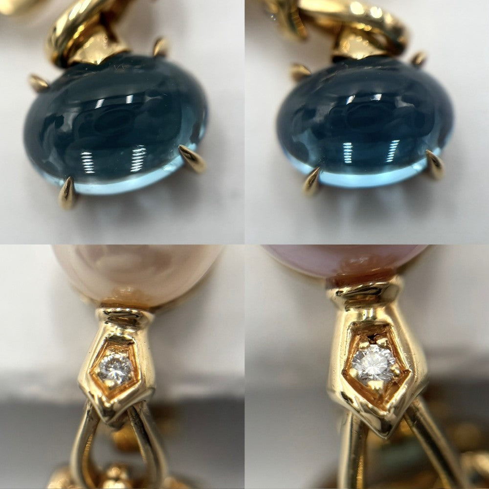 BVLGARI ブルガリ ピアス アレグラ 1Pダイヤ スイング 18金YG 750 ジュエリー アクセサリー K18イエローゴールド ダイヤモンド ゴールド金具 レディース 約16.4g【中古品】