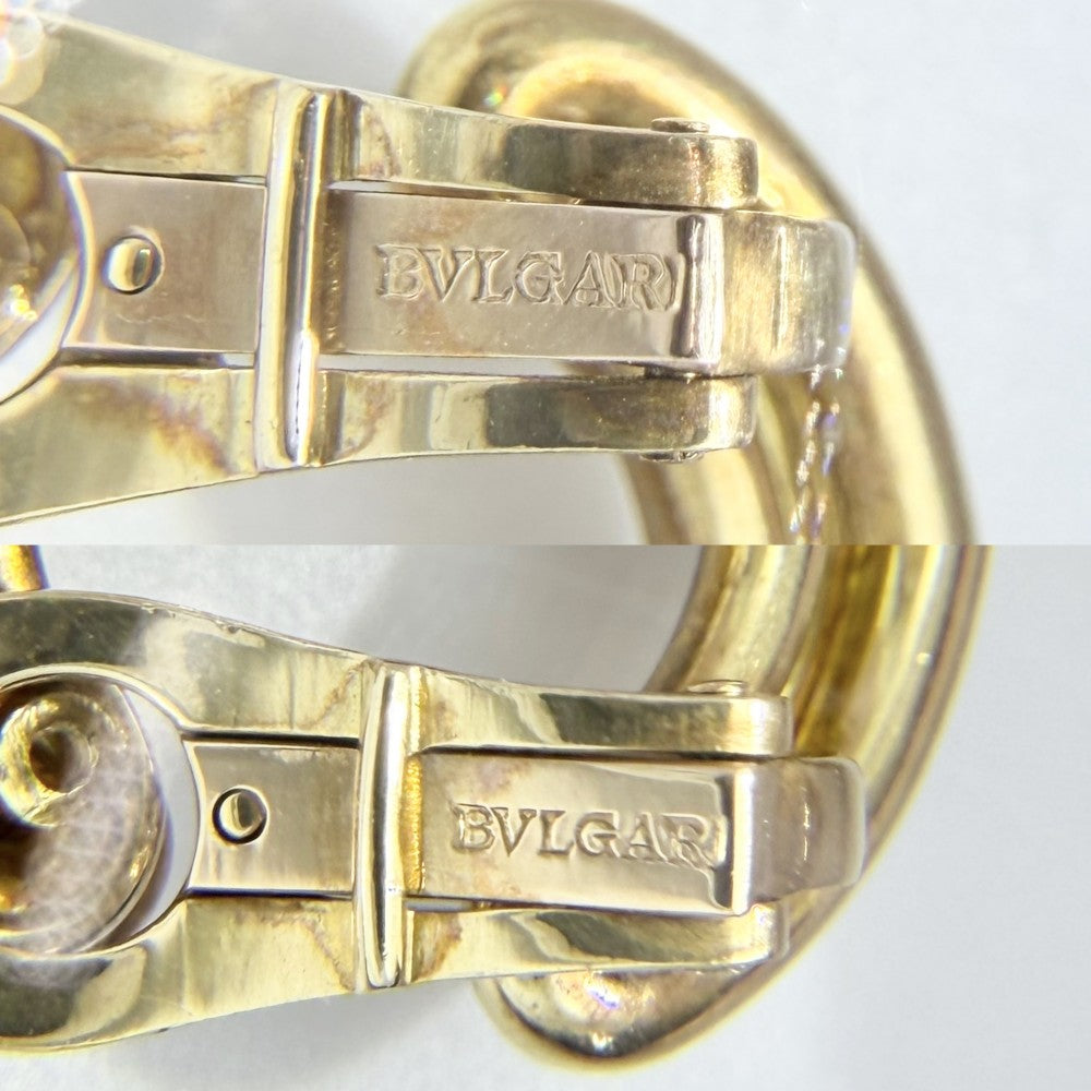【開店SALE】 BVLGARI ブルガリ イヤリング ハート ラウンド 18金YG 750 ジュエリー アクセサリー K18イエローゴールド カラーストーン ゴールド ブルー 青 レディース 約19.2g【中古品】