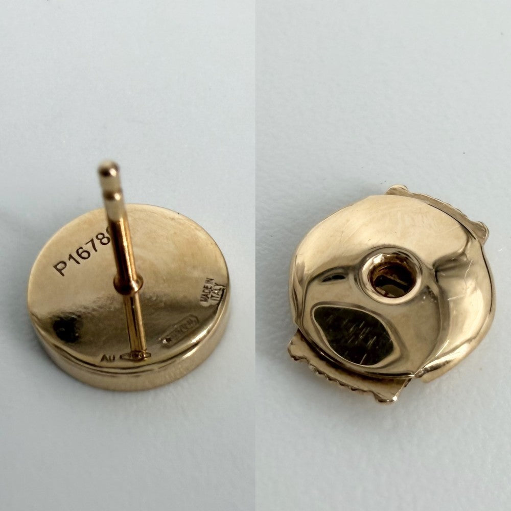 BVLGARI ブルガリ ピアス ブルガリブルガリ シングルイヤリング ペア ラウンド 18金PG Au750 ジュエリー アクセサリー K18ピンクゴールド オニキス ブラック 黒 レディース 約3.7g【中古品】