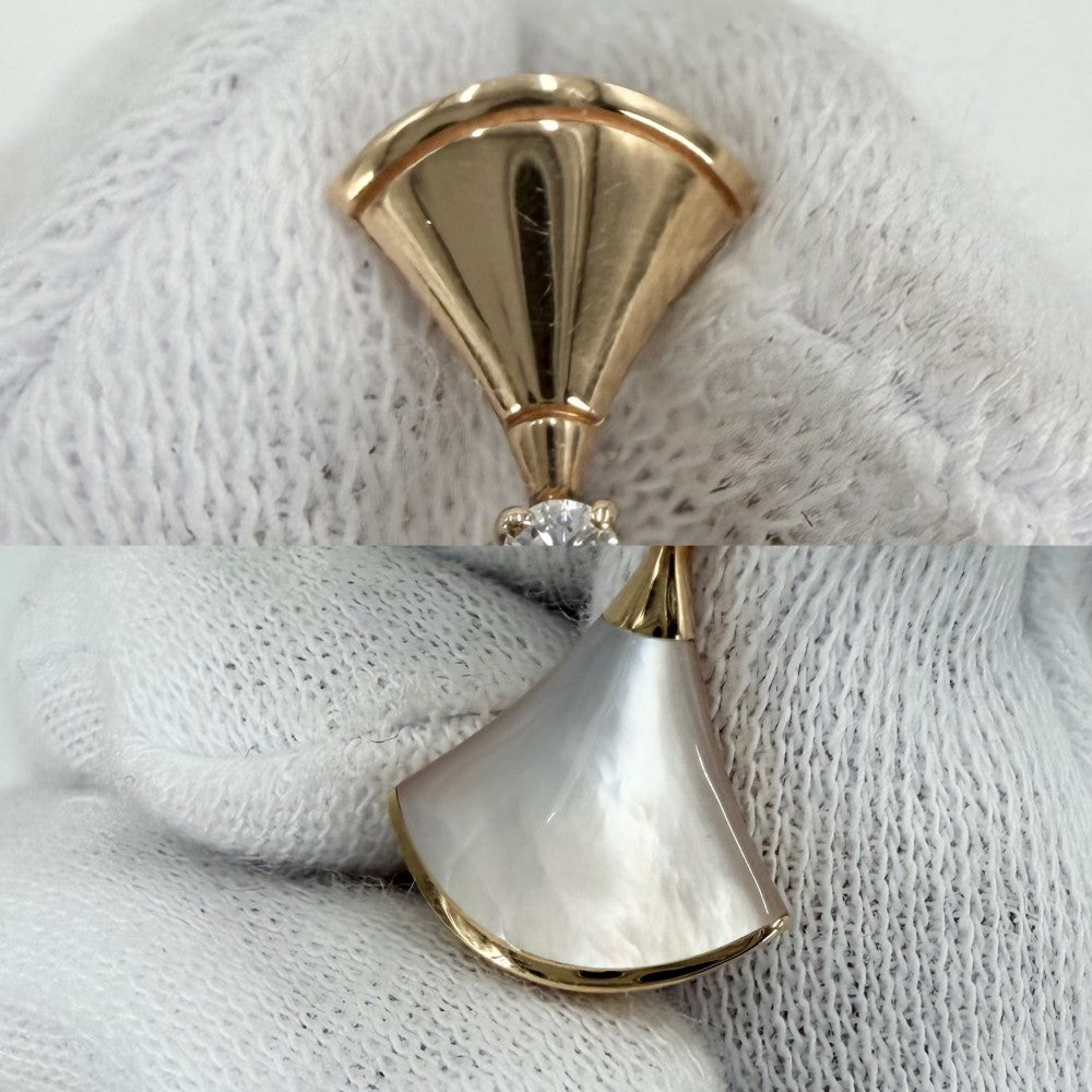 BVLGARI ブルガリ ピアス スイング ディーヴァ ドリーム ジュエリー アクセサリー 18金PG Au750 K18ピンクゴールド ダイヤモンド0.07ct 350740 ホワイト 白 レディース 約5.7g【中古品】