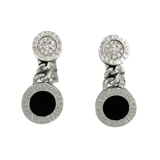 BVLGARI ブルガリ イヤリング ブルガリブルガリ 18金WG Au750 ジュエリー アクセサリー K18ホワイトゴールド ダイヤモンド レディース 約16.4g【中古品】