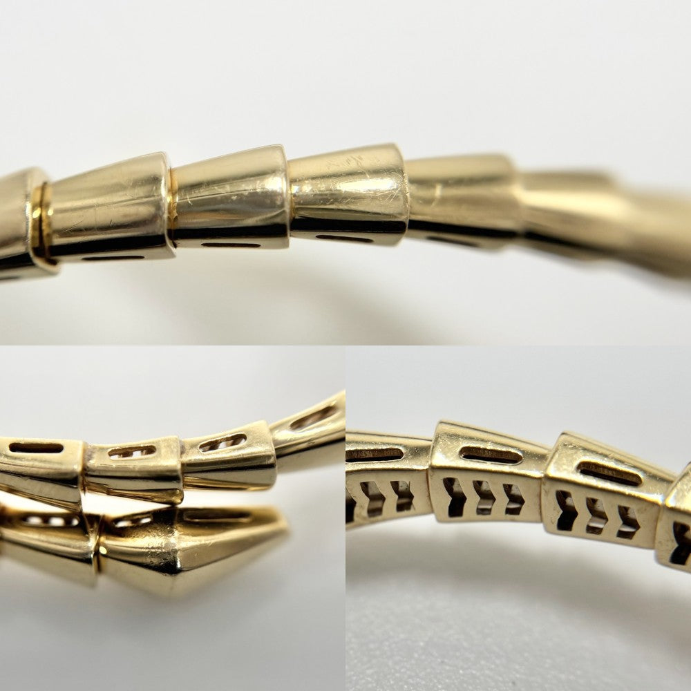 BVLGARI ブルガリ バングル セルペンティ ヴァイパー ブレスレット アクセサリー ジュエリー 18金YG 750 Mサイズ メンズ レディース K18イエローゴールド 359416 ユニセックス 約24.1g【中古品】
