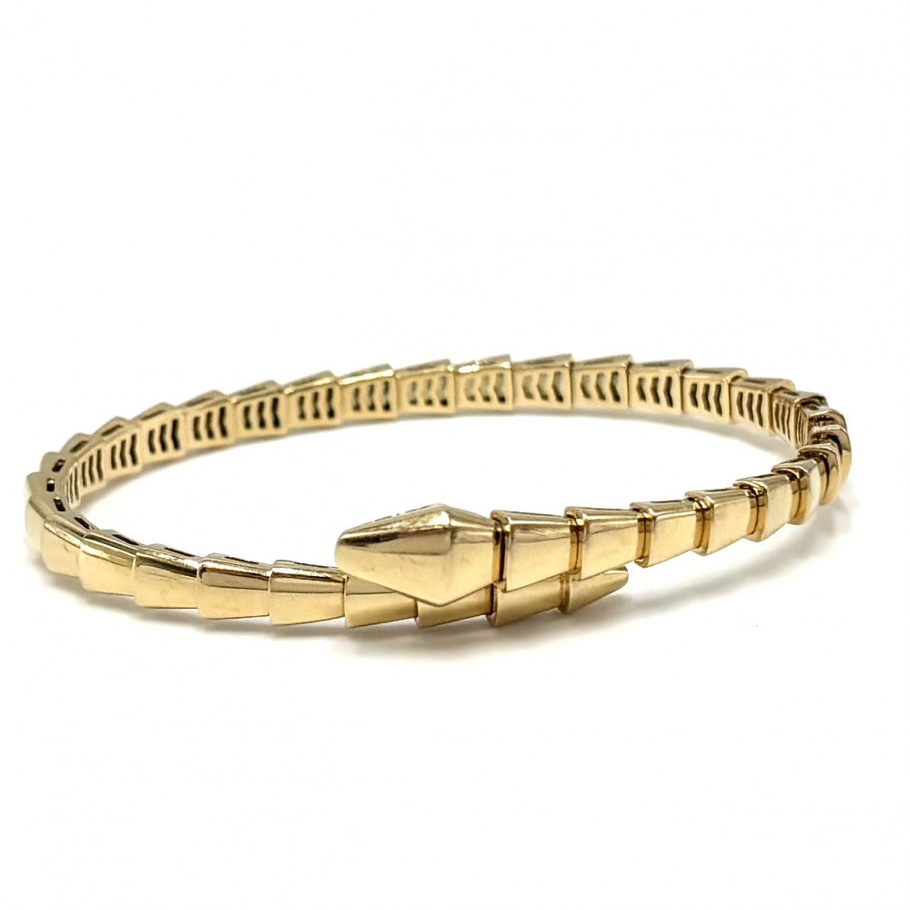 BVLGARI ブルガリ バングル セルペンティ ヴァイパー ブレスレット アクセサリー ジュエリー 18金YG 750 Mサイズ メンズ レディース K18イエローゴールド 359416 ユニセックス 約24.1g【中古品】