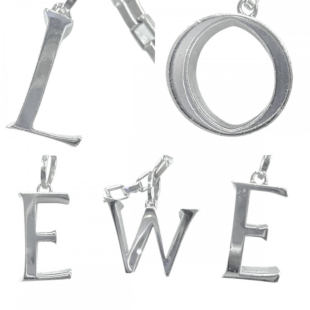 【開店SALE】 LOEWE ロエベ ネックレス ロゴ アクセサリー ペンダント メンズ レディース シルバー925 ユニセックス 約43.9g【中古品】