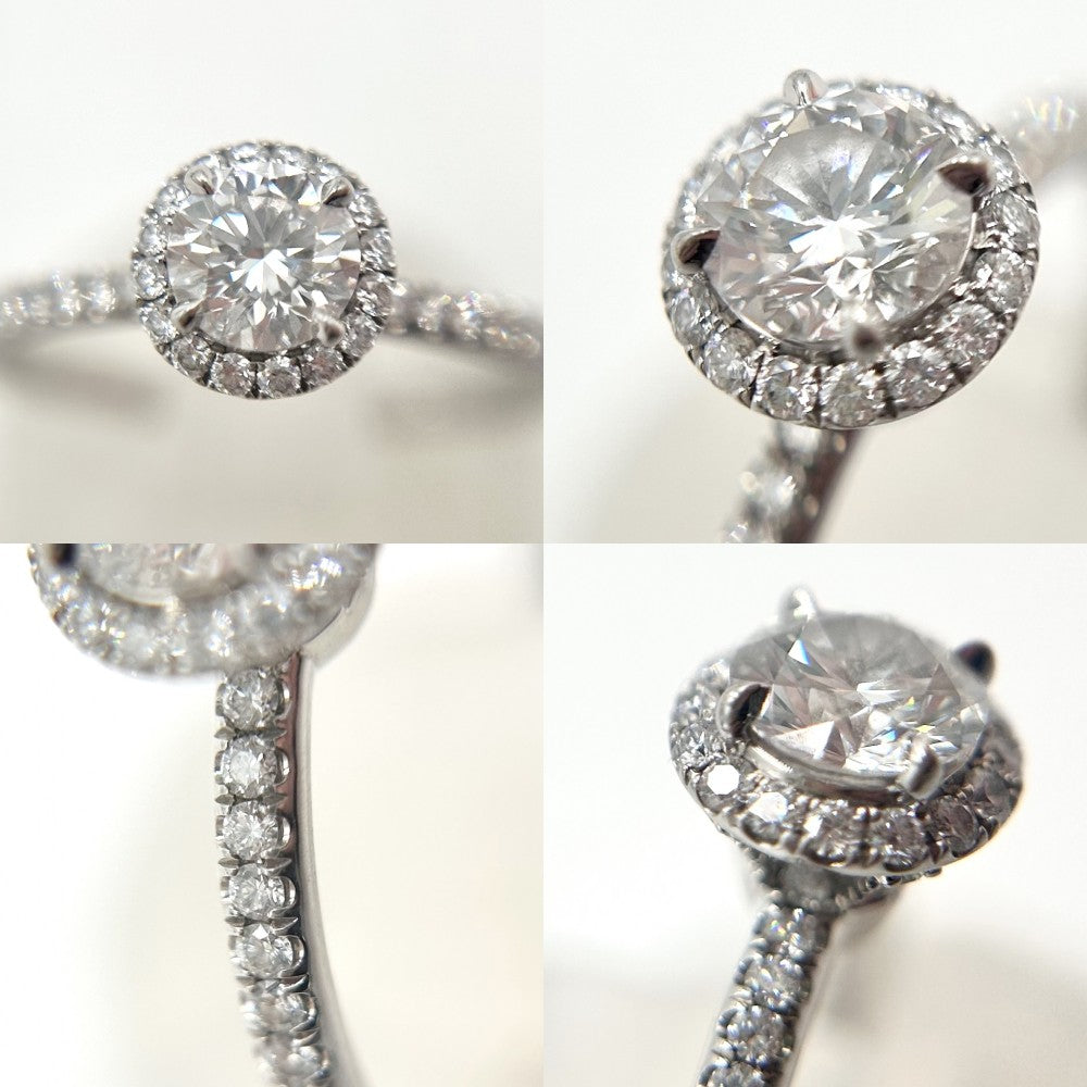 【開店SALE】 HARRY WINSTON ハリーウィンストン 指輪 ハーフエタニティ マイクロパヴェバンド ダイヤ リング ジュエリー アクセサリー Pt950プラチナ ダイヤモンド0.52ct 約11号 レディース 約3.8g【中古品】