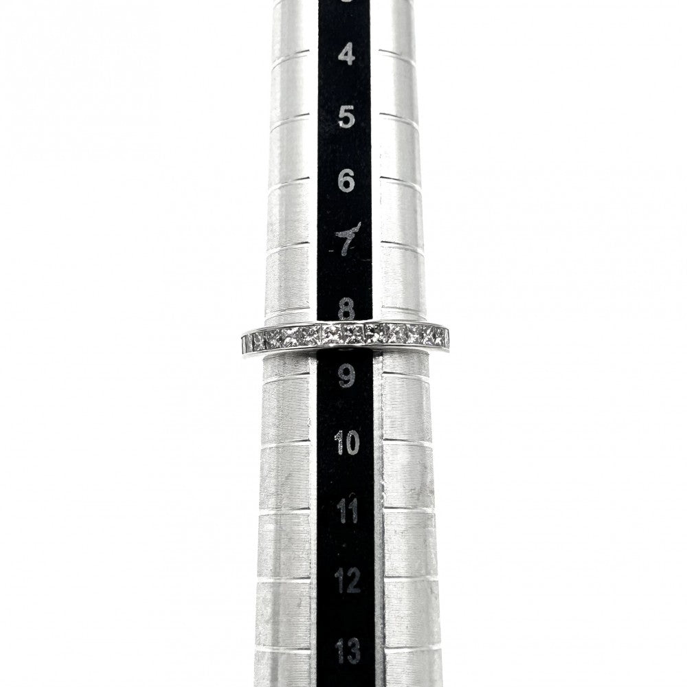 HARRY WINSTON ハリーウィンストン 指輪 プリンセスカット チャネルセットリング エタニティリング Pt950プラチナ ダイヤモンド1.44ct 約8.5号 WBDPPCC04C04 レディース 約3.5g【中古品】